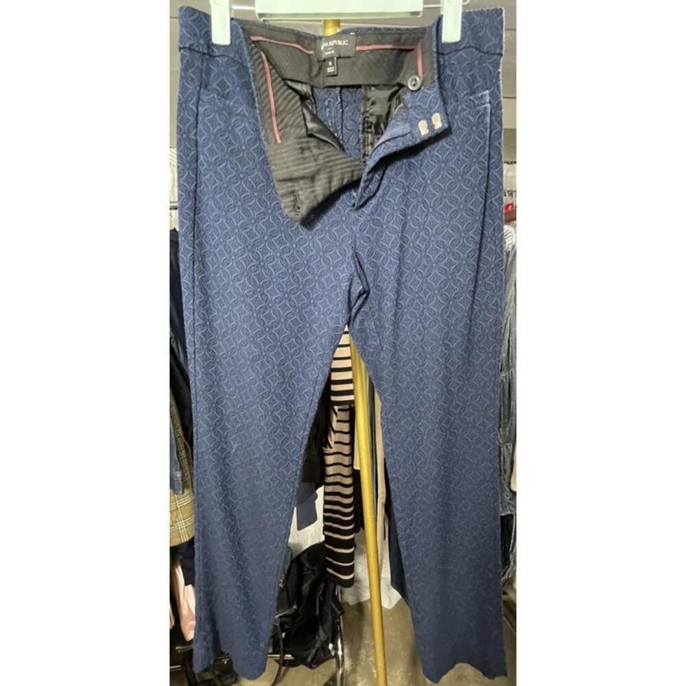 Banana Republic Women's Blue and Black Sloan Ankle Length Pants Size 8